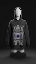 Oversized Cotton Hoodie With Cathedral Motif
